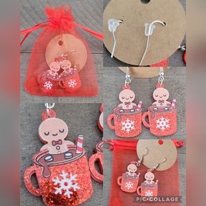 Gingerbread Christmas Earrings